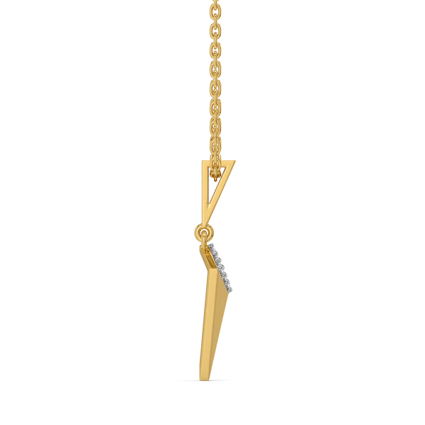 Sculpted Edge - Lab Diamond Pendant