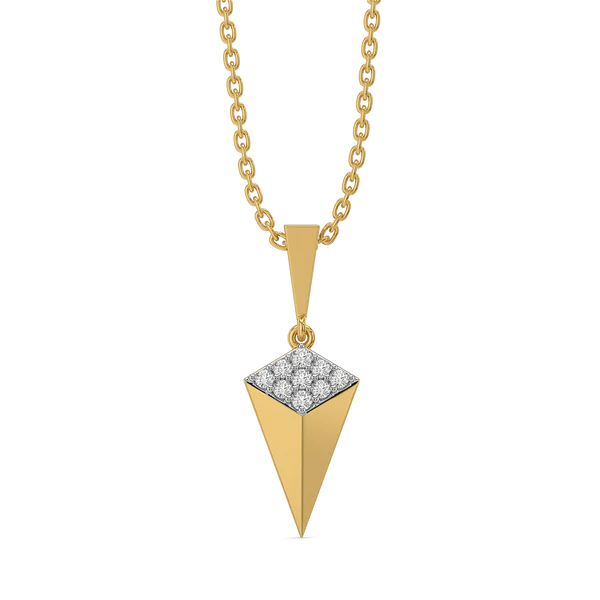 Sculpted Edge - Lab Diamond Pendant