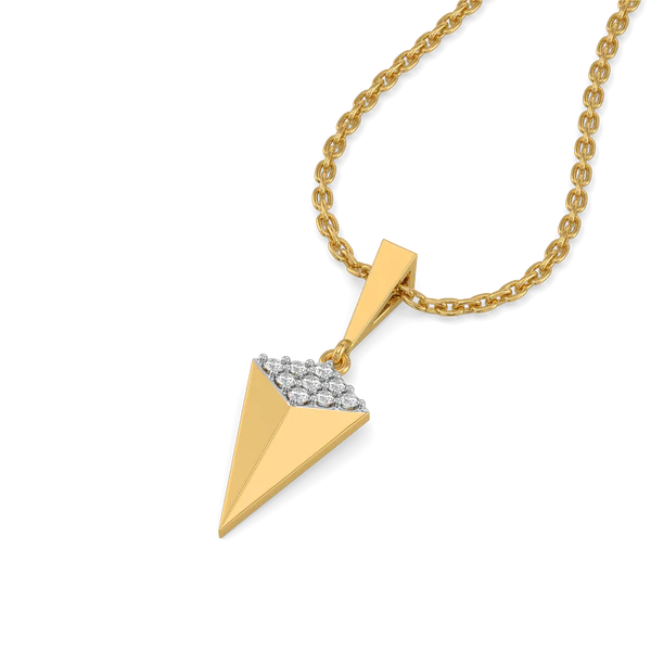 Sculpted Edge - Lab Diamond Pendant