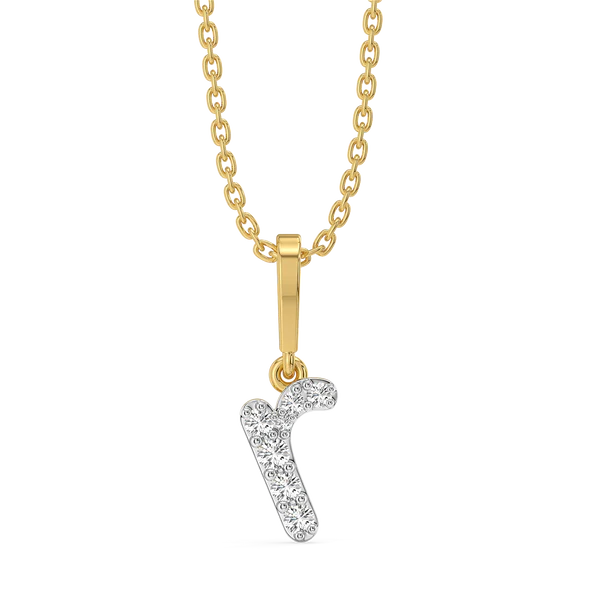Rockstar R - Lab Diamond Alphabet Pendant
