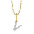V-ery Cute - Lab Diamond Alphabet Pendant