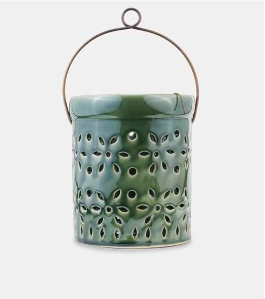 Green Aysha Ceramic Table Lantern