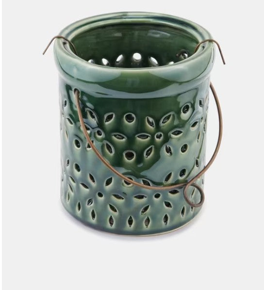 Green Aysha Ceramic Table Lantern