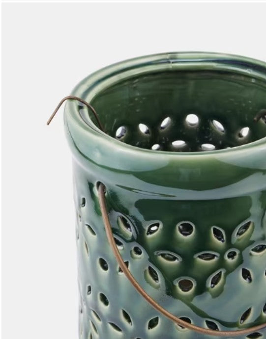Green Aysha Ceramic Table Lantern