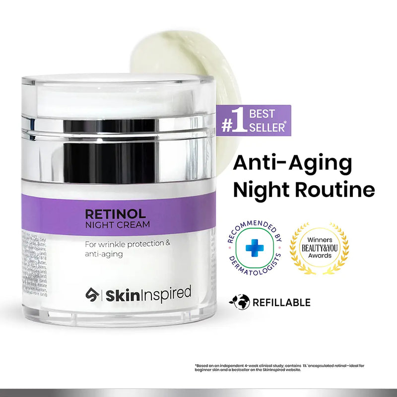 0.1% Retinol Night Cream (50g) | For Anti-Aging & Wrinkle Protection