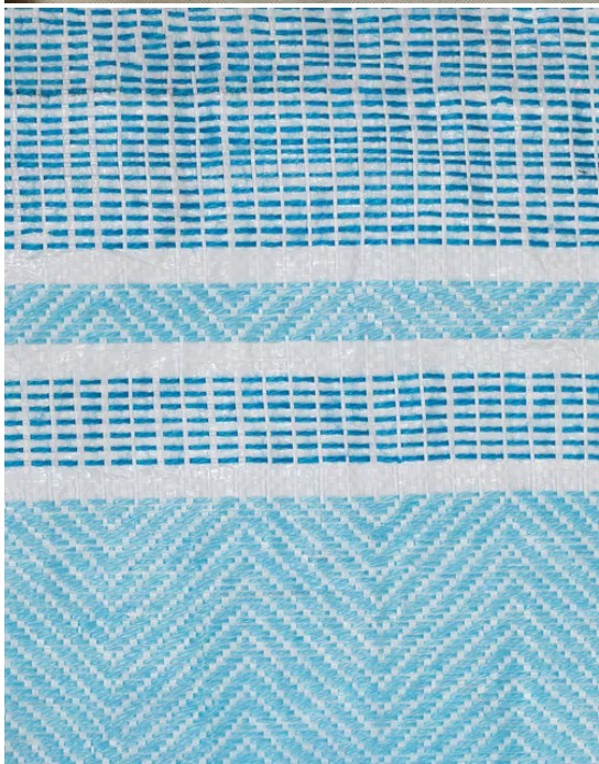 Blue Tarini Polyester Blend Embroidered Mats