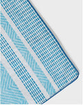 Blue Tarini Polyester Blend Embroidered Mats