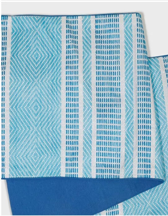 Blue Tarini Polyester Table Runner