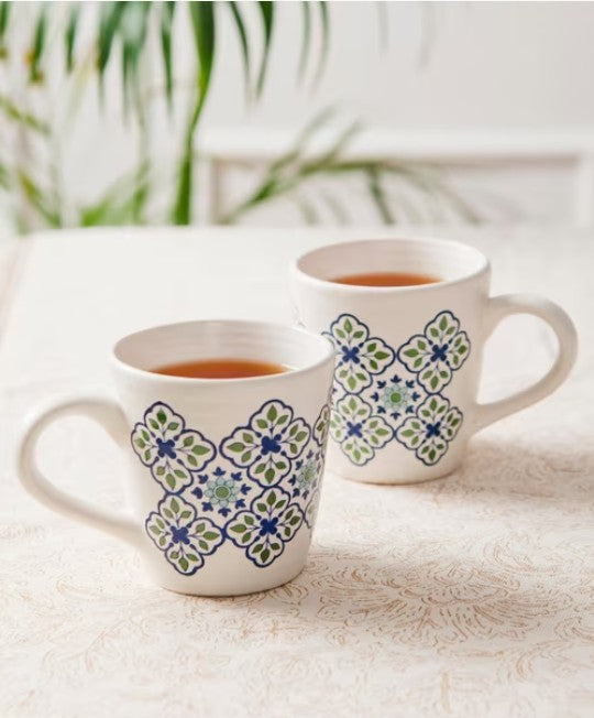 Blue Ceramic Mug Set of 2