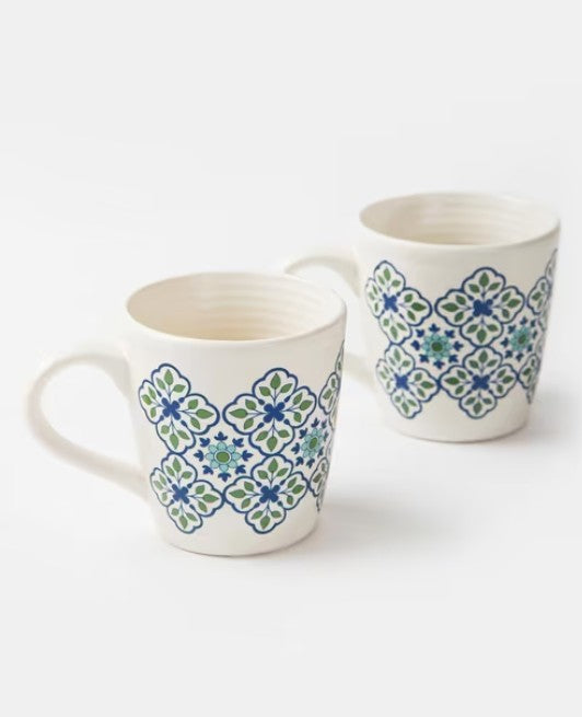 Blue Ceramic Mug Set of 2