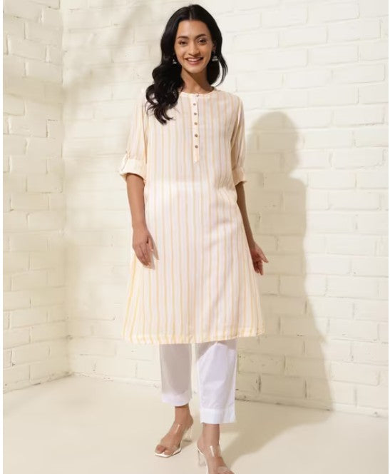 Natural Modal Printed Knee Length Kurta