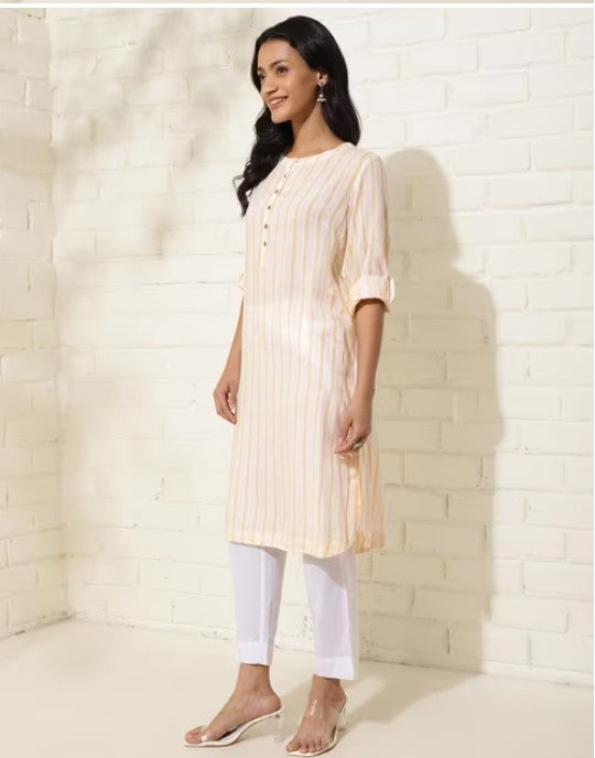 Natural Modal Printed Knee Length Kurta
